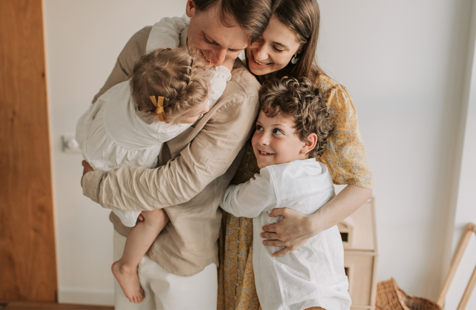 Happy family for personal insurance San Diego life coverage