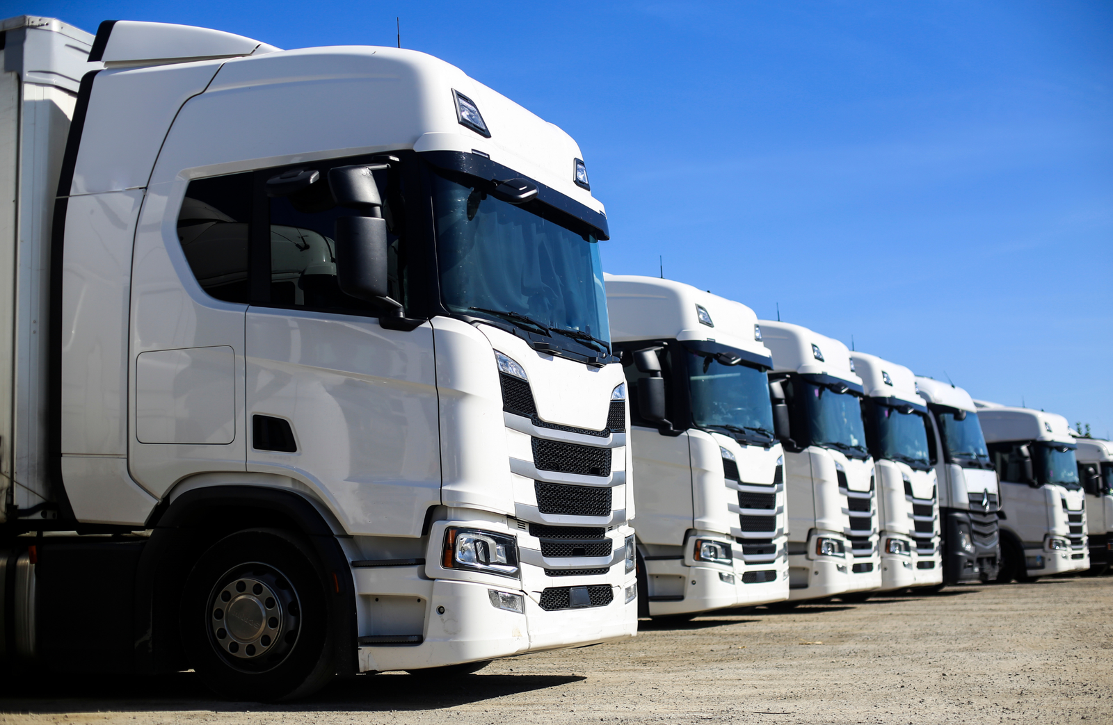 Fleet of company vehicles representing business auto insurance